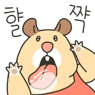 Sticker 💬 햄뿡이는 오늘도 빠라바라빵!구! By @KakaoEmoticon