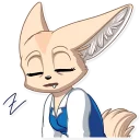 Sticker 😴 Fenneko from Aggretsuko (by @SiDniTheFox)