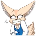 Sticker 🤬 Fenneko from Aggretsuko (by @SiDniTheFox)