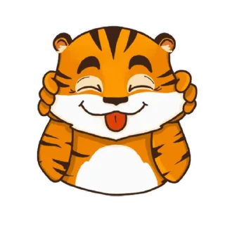 Sticker 😝 Тигренок Ти