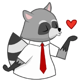 Sticker 😘 Енот Матвей