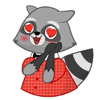 Sticker 😍 Енот Матвей