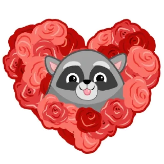 Sticker ❤️ Енот Матвей