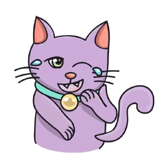 Sticker 😂 Purple Cat