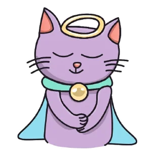 Video sticker 😇 Purple Cat