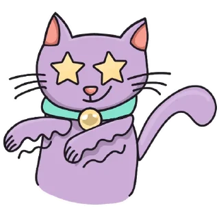 Sticker 🤩 Purple Cat