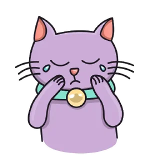 Sticker 😔 Purple Cat