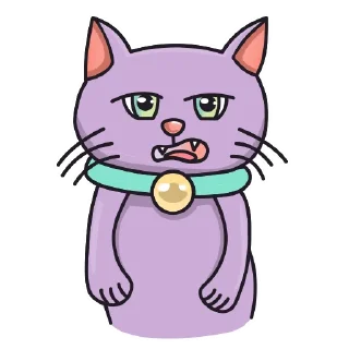 Sticker 😡 Purple Cat