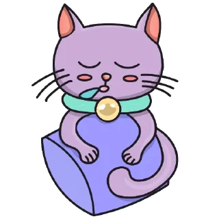 Sticker 🌙 Purple Cat