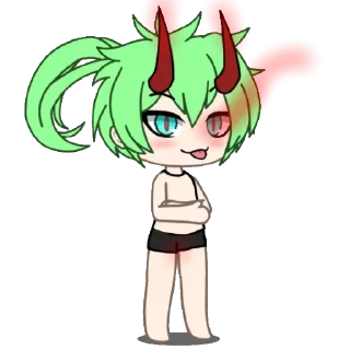 Sticker 👋 мидори альфа полудемон гача лаеф