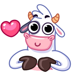 Sticker 😘 Cow