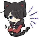 Sticker 😠 Black Kitten (3)