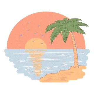 Sticker 🌴 Summer day