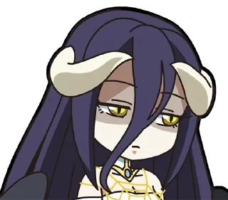 Sticker 😒 Albedo (Overlord)