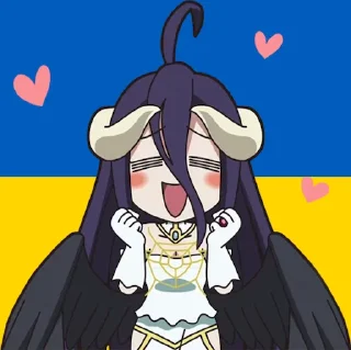 Sticker 🇺🇦 Albedo (Overlord)