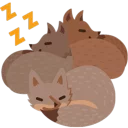 Sticker 😴 Facebook Foxes