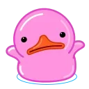 Video sticker 🤷‍♂ Pink Duck :: @Stickers_Chaos