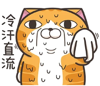 Sticker 😅 白爛貓22☆有字版☆ @moe_sticker_bot