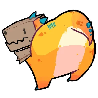 Sticker 🍑 D the Dinobox By KDKILO