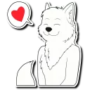 Sticker ❤️ Natura the White Wolf