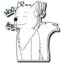 Sticker 🙂 Natura the White Wolf