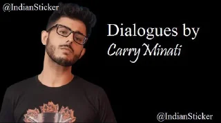 Sticker 😎 CarryMinati TikTok Vs YouTube @IndianSticker