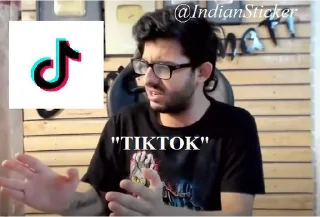 Sticker 🎶 CarryMinati TikTok Vs YouTube @IndianSticker