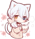 Sticker ☕️ White Kitten (4)