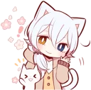 Sticker 👋 White Kitten (4)