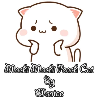 Sticker 🍥 Mochi Mochi Peach Cat by @wontae