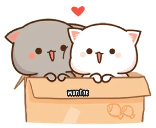 Sticker 🍥 Mochi Mochi Peach Cat by @wontae