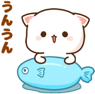 Sticker 🐟 Mochi Mochi Peach Cat :: @line_stickers