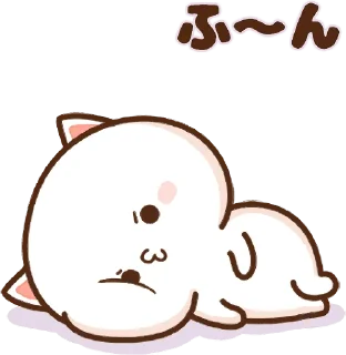 Sticker 😗 Mochi Mochi Peach Cat :: @line_stickers