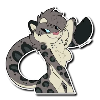 Sticker 😘 Snow Leopard (round 3!)