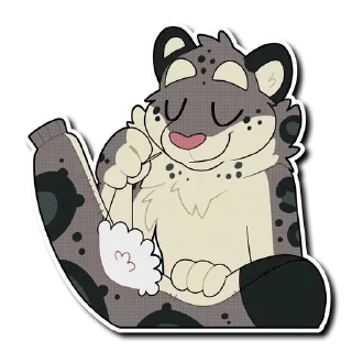 Sticker 🎨 Snow Leopard (round 3!)