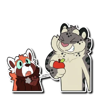 Sticker 🍎 Snow Leopard (round 3!)