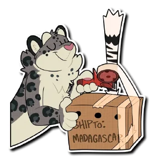 Sticker 📦 Snow Leopard (round 3!)