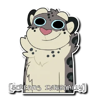 Sticker 🙃 Snow Leopard (round 3!)