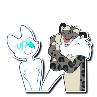 Sticker 🤗 Snow Leopard (round 3!)