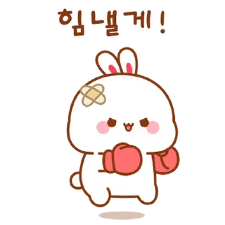 Video sticker 💬 Plush Bunny Couple By @KakaoEmoticon