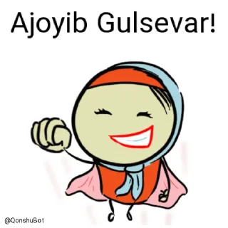 Sticker 😎 Gulsevar @Qonshubot