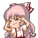 Sticker 😣 Fujiwara no Mokou smug faces