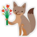 Sticker 💐 Facebook Foxes