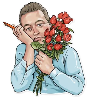 Sticker 😍 Elon Musk (@dailystkrbot)