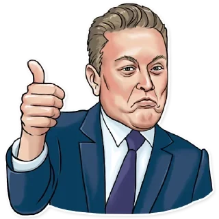 Sticker 👍 Elon Musk (@dailystkrbot)