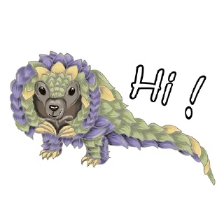 Sticker 👋 Funny Pangolin @ulyana_citer