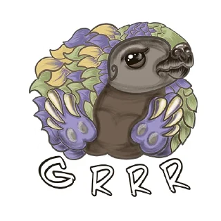 Sticker 😡 Funny Pangolin @ulyana_citer