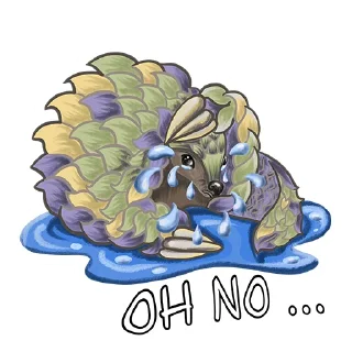 Sticker 😭 Funny Pangolin @ulyana_citer