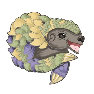 Sticker 😀 Funny Pangolin @ulyana_citer