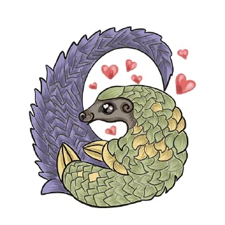 Sticker 😍 Funny Pangolin @ulyana_citer